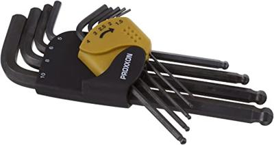 PROXXON binnenzeskant hoeksleutel set hx angle wrench set hx 9-piece - thumbnail