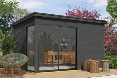 Blokhut Olivia 385x295 Carbon Grey Outdoor Life - Outdoor life