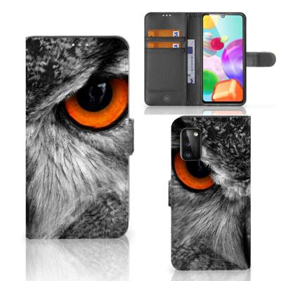 Samsung Galaxy A41 | Telefoonhoesje | Met pasjeshouder | Uil