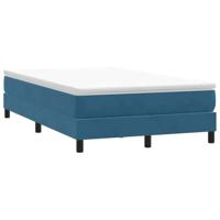 Boxspring zonder matras fluweel donkerblauw 120x220 cm - thumbnail
