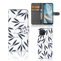 OPPO Reno4 Z Hoesje Leaves Blue - thumbnail