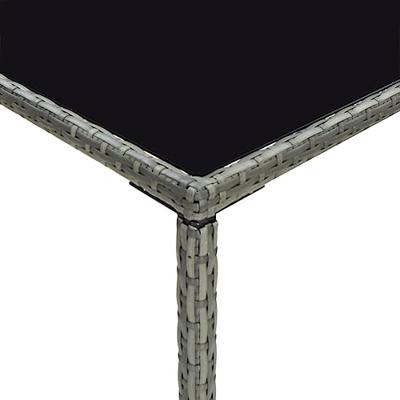 3-delige Tuinbarset met kussens poly rattan grijs