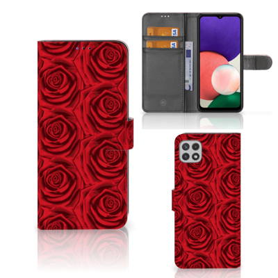 Samsung Galaxy A22 5G Hoesje Red Roses Samsung Galaxy A22 5G Hoesje Red Roses