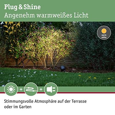 Paulmann Kikolo 94775 Verlichtingssysteem Plug&Shine LED-tuinspot LED 7.2 W Warmwit Antraciet Paulmann Kikolo 94775 Verlichtingssysteem Plug&Shine LED-tuinspot LED 7.2 W Warmwit Antraciet