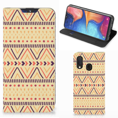 Samsung Galaxy A20e | Hoesje met Magneet | Aztec Yellow