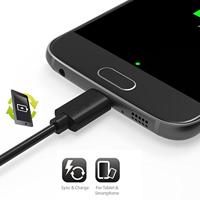 Ewent EW9911 micro USB-kabel USB-A naar micro-USB 1m zwart - thumbnail