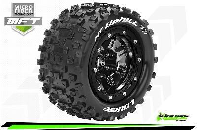 Louise MT-Uphill MFT banden op black/chrome velgen - 1/2 offset - Traxxas Maxx Louise MT-Uphill MFT banden op black/chrome velgen - 1/2 offset - Traxxas Maxx