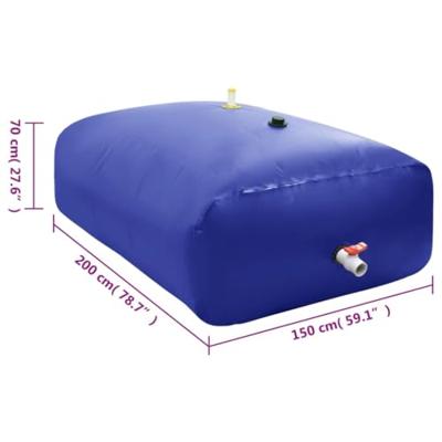Watertank met kraan opvouwbaar 2100 L PVC - thumbnail