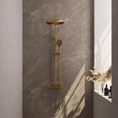 Gold Carving thermostatische regendouche SET 04 met 30 cm douchekop en 3-standen handdouche