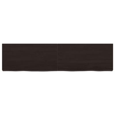VidaXL Wastafelblad 120x30x(2-6) cm behandeld massief hout donkerbruin