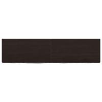 VidaXL Wastafelblad 120x30x(2-6) cm behandeld massief hout donkerbruin - thumbnail