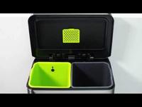 EKO Pedaalemmer X-Cube 2x20 L matzilverkleurig - thumbnail