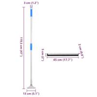 VidaXL Vloerwisser 45x122,5 cm staal en rubber - thumbnail