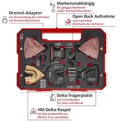 Einhell 708170 XXL -CASE Aluminiumoxide, Chroom-vanadium staal, BiM, HCS, HM 40 mm 1 set(s)