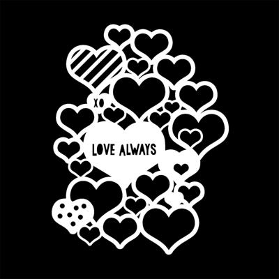 The Crafter's Workshop • template 10x10cm love always