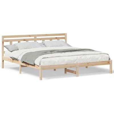 Bedframe met hoofdeinde Bruin 180 x 200 cm Grenenhout Bedframe met hoofdeinde Bruin 180 x 200 cm Grenenhout