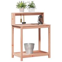 VidaXL Oppottafel met schappen 82,5x50x109,5 cm massief douglashout - thumbnail