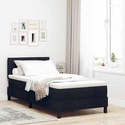 Boxspringbed met matras met matras Zwart 90 x 200 cm Stof