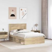 Bedframe met hoofdeinde Sonoma 120 x 190 cm Massief grenenhout - thumbnail