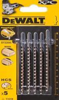 DeWALT DT2205 T 101 B Decoupeerzaagblad voor Hout VE=5 - thumbnail