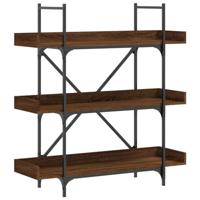Boekenkast 3-laags 100x33x108,5 cm bewerkt hout bruineikenkleur - thumbnail