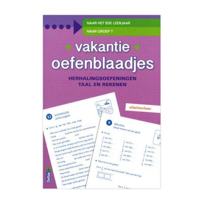 Deltas Vakantie oefenblaadjes herhalingsoefeningen taal en rekenen Deltas Vakantie oefenblaadjes herhalingsoefeningen taal en rekenen