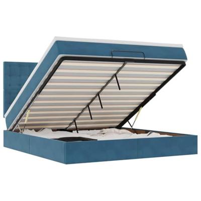 Ottoman bed met matrassen en LED's 160x200cm fluweel