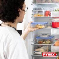 Set Lunchboxen Pyrex Blauw Transparant 800 ml 3 Onderdelen - thumbnail