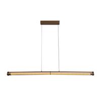 Lucide JANDERIN - Hanglamp - LED Dimb. - CCT - 2x16,5W 2200K/3300K - Handbewegingssensor - Champagne kleur - Vibes - thumbnail