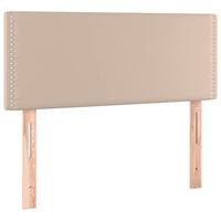 Hoofdbord LED 80x5x78/88 cm kunstleer cappuccinokleurig - thumbnail