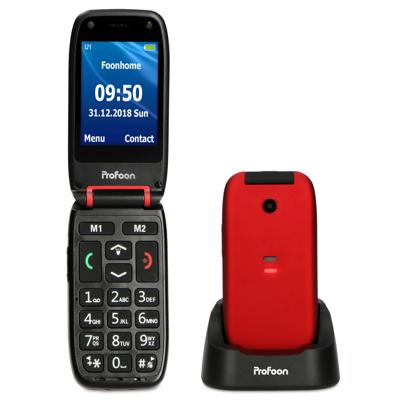 Profoon mobiele senioren telefoon PM-665 (Rood) Profoon mobiele senioren telefoon PM-665 (Rood)