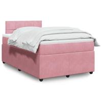 Boxspring met matras fluweel roze 120x190 cm - thumbnail