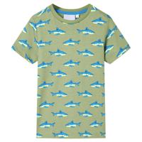 Kindershirt 116 lichtkakikleurig - thumbnail