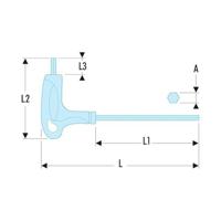 Facom Inbussleutels 6 Kant, T-Vorm Ergo Kogelkop 7Mm - 84TZSA.7 - 84TZSA.7 - thumbnail