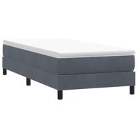 Boxspring met matras fluweel donkergrijs 100x210 cm - thumbnail