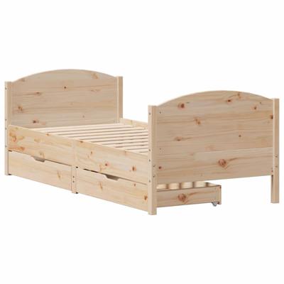 Bedframe zonder matras massief grenenhout 120x200 cm - thumbnail