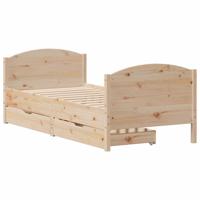Bedframe zonder matras massief grenenhout 150x200 cm - thumbnail