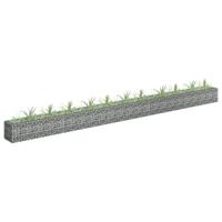 Gabion plantenbak verhoogd 450x30x30 cm gegalvaniseerd staal - thumbnail