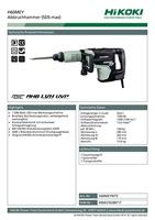 HiKOKI hak-/breekhamer - H60MEYWTZ - SDS Max - 26.5J - 1500W - in koffer - thumbnail