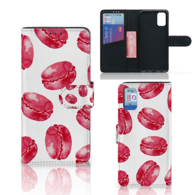 Samsung Galaxy A41 | Book Cover | Pink Macarons