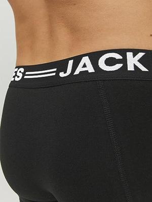 Jack - Jones Sense Trunks 3-pack Noos 12081832 Boxershorts Black/black Waist