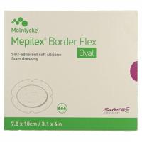 Mepilex Border Flex Oval Verb 7,8x10cm 5 583500 - thumbnail