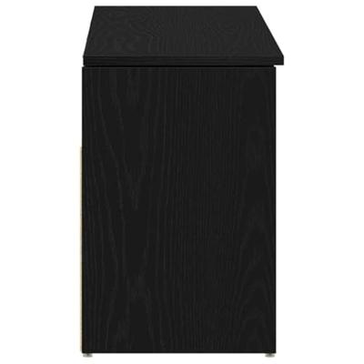 VidaXL Schoenenbank 102x30,5x45 cm spaanplaat zwart eikenkleurig VidaXL Schoenenbank 102x30,5x45 cm spaanplaat zwart eikenkleurig
