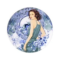 Heinen Delfts Blauw - Wandbord Sarah d26cm - thumbnail