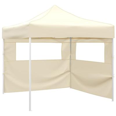 Vouwtent met 2 wanden 3x3 m creme Vouwtent met 2 wanden 3x3 m creme