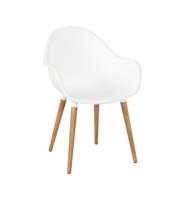 Annestad dining chair white/teak look Eurofar - Eurofar - thumbnail