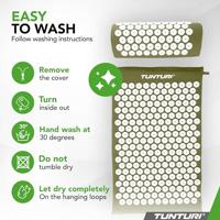 Tunturi Spijkermat met kussen - Acupressuur - Meditatie Mat - Acupunctuur Set - 68x42x2 cm - Legergroen - thumbnail