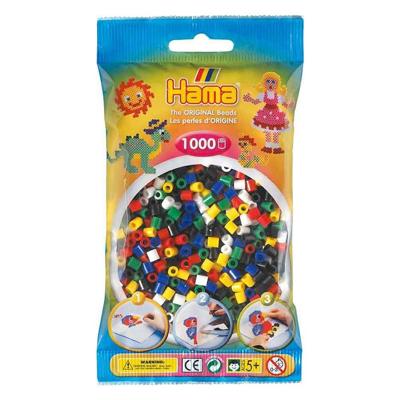 Hama strijkkralen primaire kleuren 1000 stuks Hama strijkkralen primaire kleuren 1000 stuks