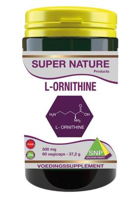 L-Ornithine 500mg puur 60 Vegetarische capsules