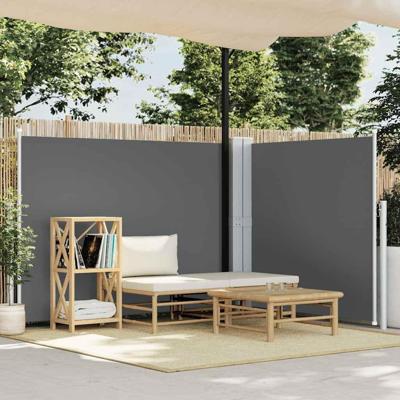 VidaXL Windscherm uittrekbaar 140x1000 cm antraciet